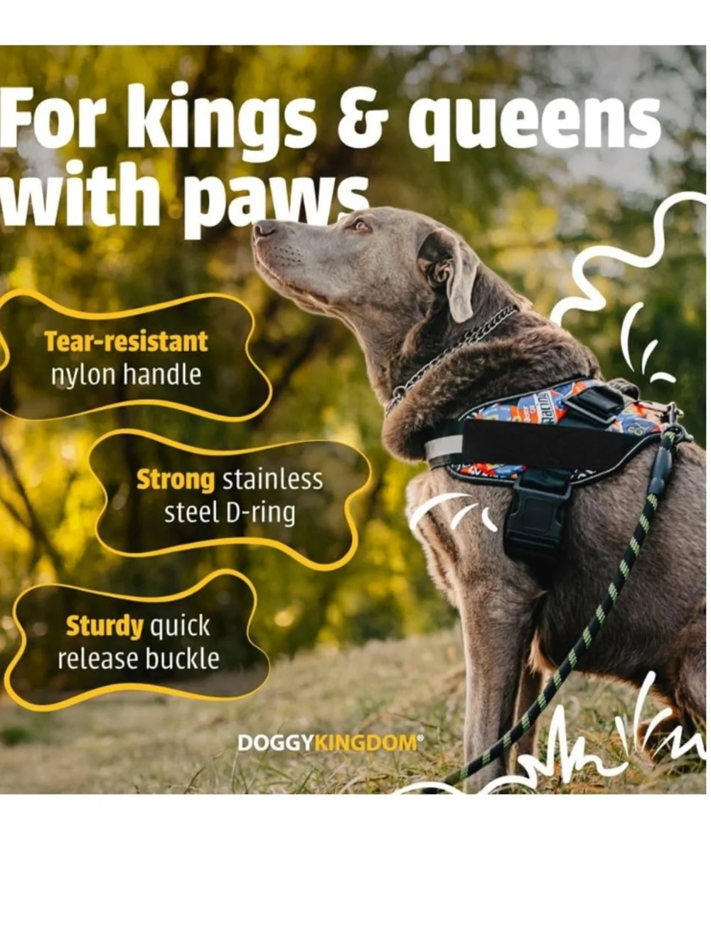 DoggyKingdom Camo Reflective No-Pull Harness - Green Camo size Small